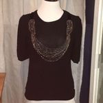 NWT Hazel sweater with removable necklace sz m Black Size M Photo 0