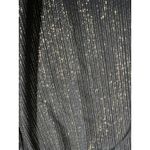 Veronica M  Black Gold Lurex Sparkle Mock Neck Backless Draped Cocktail Dress XS Photo 13