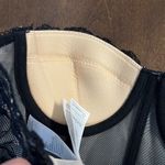 Adika Black Corset Lace Bra Top Strapless Back Clasps Small Photo 3