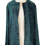 ALFRED DUNNER SUPER SOFT GREEN BUTTON UP JACKET TEXTURED SIZE 16 PETITE Photo 0