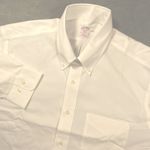 Brooks Brothers  346 Mens 16.5 4/5 Solid White Long Sleeve Button Front Shirt NWT Photo 10