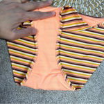Aerie Cheeky Side Tie Retro Stripe Bikini Bottom Size XL Photo 6