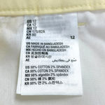 Maison Jules Women Chino Shorts Size 12 Butter Yellow Preppy Country Club Summer Photo 5