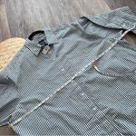 Gap NWT  organic cotton poplin big shirt blue stripe Photo 4
