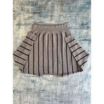 Carmen Marc Valvo NWT! Gray Ribbed Knit Black Stripe Dolman Sleeve Sweater M Photo 5