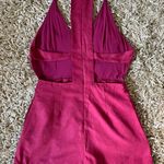 Lush Clothing Dark Red Velvet Romper Photo 1