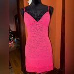 Victoria's Secret Vintage  Vibrant Pink Lace Slip Photo 1