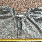 House of Harlow 1960 Martine Seafoam blue floral cotton short-sleeve top size S Photo 9