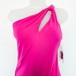 Carmen Marc Valvo NWT  One Shoulder Pink Swimsuit Size 12 Beach Resort Summer‎ Photo 1