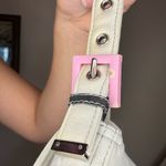 Fendi  White Cream and Pink Vintage Jersey Baguette Bag Authentic Photo 6