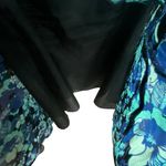 JM Collection Black and Blue Flare Floral Skirt Photo 4