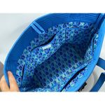 Vera Bradley Quilted Fabric Blue Large Tote Photo 5