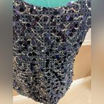Charlotte Russe  Y2K Navy Sequin Tank Top – Size L – Excellent Condition Photo 2
