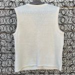 Vintage Nativity Sweater Vest Embroidered Cream Christmas Holiday Baby Jesus Photo 1