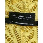 Urban Outfitters  Out From Under Yellow Open Knit Ruffle Tank Bodysuit Top Size S Photo 3