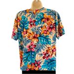 Aero Women's Tropical Floral Short Sleeve Tee Shirt Size Small Multicolor Pink Photo 3