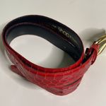 The leather shop red snake skin belt size m Size M Photo 1