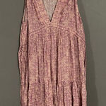 American Threads  Long V Neck Tiered Dress Size Large Photo 0