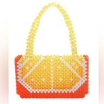 Susan Alexandra Citrus Beaded Mini Bag Orange Fruit Photo 0