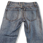 Free People Jeans Size 24 Skinny Raw Hem Distressed Destroyed Blur Denim Pants Women's Low Rise Jeans Photo 3