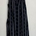 Madewell Womens Black White Ikat Striped Cotton Halter Neck A-Line Dress ( XS ) Photo 0