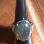 Madagascar Fire Labradorite Stainless Steel Ring (Size 8) Photo 8