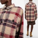 Isabel Marant Étoile Harveli Plaid Oversized Shacket Size 34 FR 2-4 US Small Photo 13