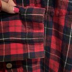 J Crew Knee Length Nightshirt Nightgown Red Plaid Cotton Flannel Medium Cottage Photo 3