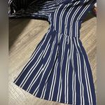 BB Dakota Jack by  Blue Striped 3/4 Bell Sleeves Dress Size M Photo 4