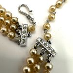 Faux pearl triple strand vintage necklace Photo 6