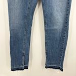 ANINE BING  Front Pocket SplitHem Blue Mid Rise Straight Fray Ankle Jeans Size 28 Photo 5