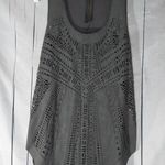 Sam Edelman Women Grey Faux Suede Laser Cut Out Hi-Low Tank Top Sz XS Photo 0