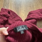 Lulus LULU’S Bringing Sexy Back Wine Red Backless Sweater Dress Photo 3