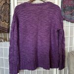 American Eagle Purple Chunky Cable Knit Crewneck Sweater Photo 4