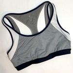Athleta Triple Dare Racerback Navy Gray White Sports Bra W-120 Size Small Photo 0