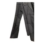 Vintage Ms Maggie Sweet Gray Black Striped Drape Front Cardigan Blazer XL Retro Photo 1