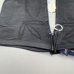 VTG Leather Gloves Black Embroidered Pure Silk Lined Made in France XS 7 NOS Photo 1