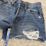Free People We‎ the  Shorts Womens 26 Blue Denim Ripped Cutoff Button Mid Rise Photo 8