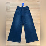 NEW Y2K Bell Bottom Jeans Stretchy Flare Pull on Jeans 30/28” Blue Photo 2