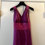 Jovani  maxi gown dress pink embroidered size 4 cross back V-neck Photo 4