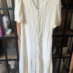 & Other Stories & other stories cream midi dress Button-Down Puff Sleeve Maxi bridal engagement Photo 1