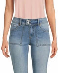 No Boundaries  High Rise Flare Jeans Women's 11 Double Button Front Photo 0