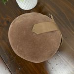 Vintage Carson Prairie Scott Brown Peachbloom Brown Velour Beret Hat Medium Bow Photo 4