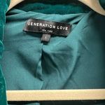 Generation Love , SAVANNAH VELVET DOUBLE-BREASTED BLAZER IN TEAL, like new Photo 3