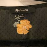 Madewell  Bubble Sleeve Wrap Top in Floating Florets, Black with Yellow Flowers Photo 6