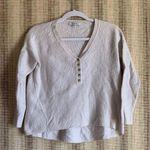 Madewell  Womens Cream V-Neck Sweater Size XS Cotton Top Fashion Casual Winter Photo 0
