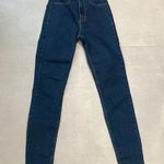 ZARA  women size USA 02 high waisted dark blue jeans high waist skinny NWOT Photo 0