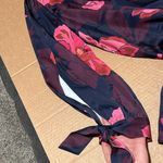 Adelyn Rae  satin dress floral print, split long sleeve, size XL NWOT Photo 10