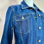FOR JOSEPH Blue Denim Collard Jean Jacket, Size Petite Medium Photo 1