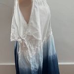 Ariat White Blue Western Cowboy Festival Cold Shoulder Mini Dress, size M Photo 11